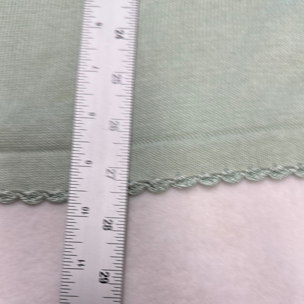 Storybook Knits Pastel Green Cardigan Floral Embroidery Sequins Plus Size 3X - Picture 9 of 12